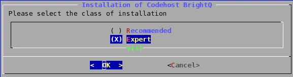 Terminal installer with Recommended and Expert installation classes